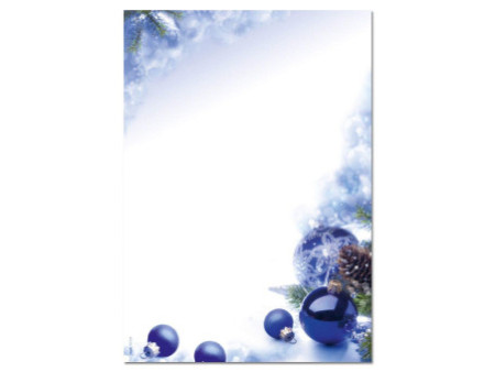 sigel Papier à motif de Noël 'Blue Harmony', A4, 90 g/m2