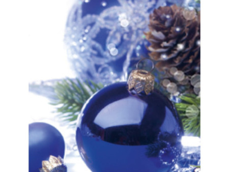 sigel Enveloppe à motif de Noël 'Blue Harmony', format long