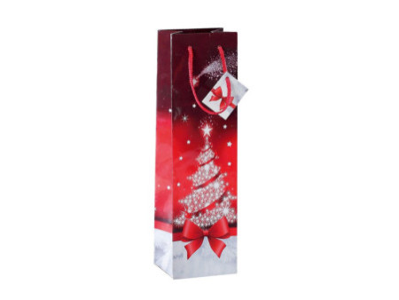 sigel Sac cadeau de Noël pour bouteille 'Sparkling Tree'
