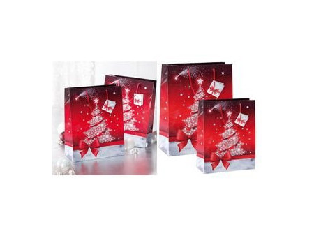 sigel Sac cadeau de Noël 'Sparkling Tree', grand