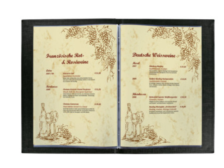sigel Pochette de rechange pour porte-menu à reliure à vis