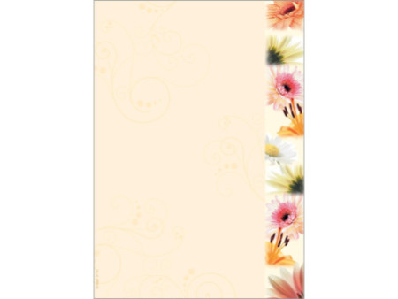 sigel Papier à motif, A4, 90 g/m2, motif 'Flowerstyle'