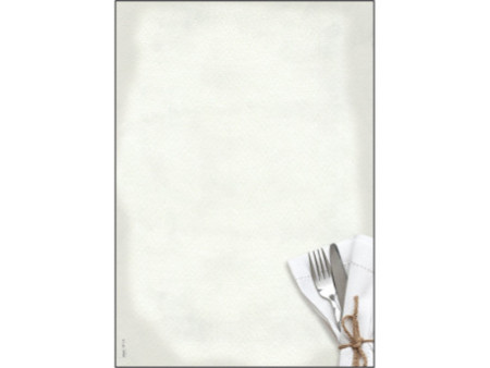 sigel Papier à motif, A4, 90 g/m2, motif 'Menu Dîner'