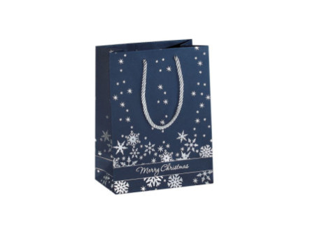 sigel Sac cadeau de Noël 'Silver Snowflakes', petit
