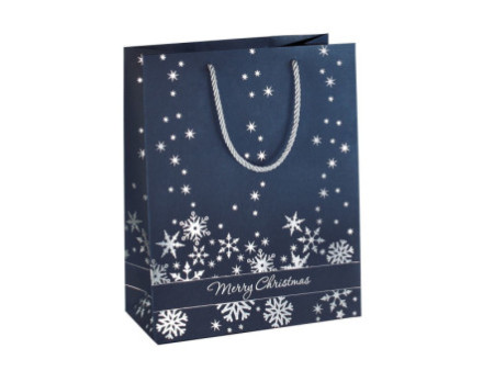 sigel Sac cadeau de Noël 'Silver Snowflakes', grand