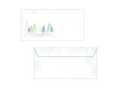 sigel Enveloppe à motif de Noël 'Trees', DL, 90 g/m2
