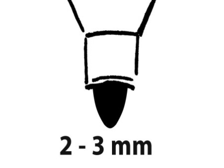 sigel Marqueur universel, pointe ogive: 2 - 3 mm, blanc