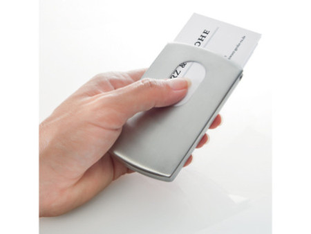 sigel étui pour cartes de visite 'Snap', acier inoxydable,