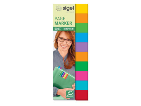 sigel Marque-page repositionnable Film Multicolor, 44x12,5mm