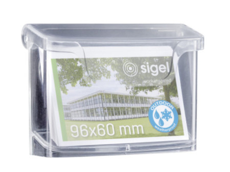 sigel support mural de cartes de visite 'acrylic, transparen
