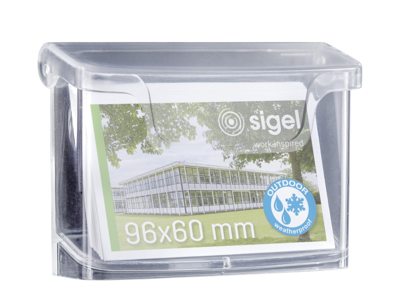sigel support mural de cartes de visite 'acrylic, transparen