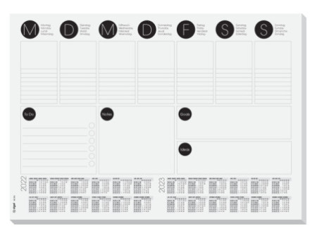 sigel Sous-main bloc papier, A3, noir/blanc