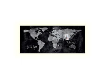 sigel Tableau magnétique en verre artverum LED light, carte