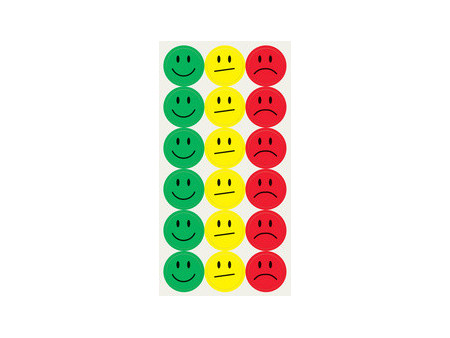 sigel Pastille de présentation Smiley, papier, assorti