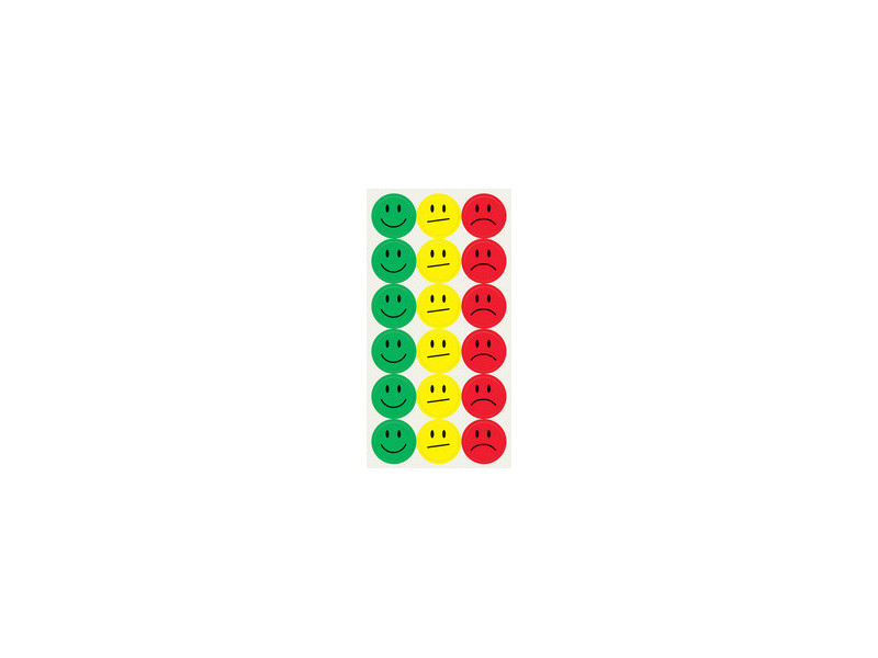 sigel Pastille de présentation Smiley, papier, assorti