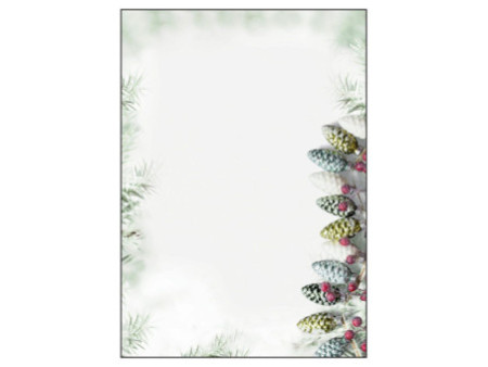 sigel Papier à motif de Noël Christmas Garland, A4, 90 g/m2