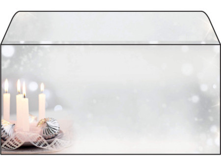 sigel Enveloppe à motif de Noël 'Chrismas Silence', long