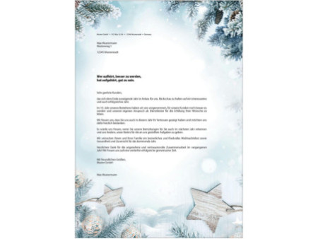 sigel Papier à motif de Noël 'Snow Star', A4, 90 g/m2