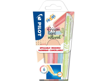 PILOT Surligneur FRIXION light Natural, étui de 6