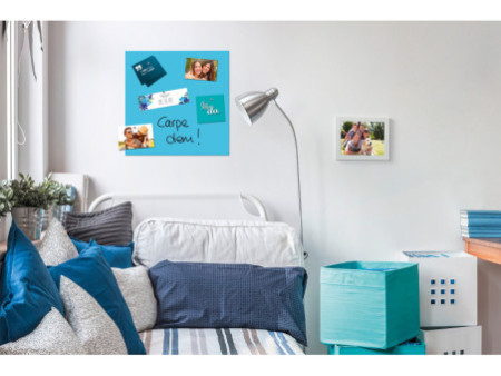 Be!Board Tableau magnétique en verre (L)450x(H)450 mm, bleu