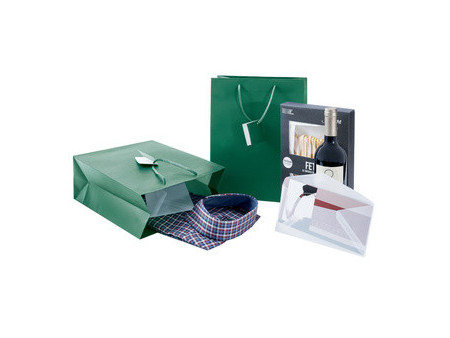 sigel Sac cadeau, vernis mat, taille: L, vert opaline