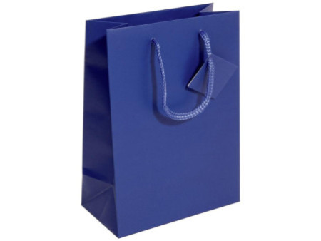 sigel Sac cadeau, vernis mat, taille: S, bleu outremer