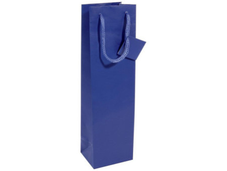 sigel Sac à bouteille, vernis mat, pour une bouteille, bleu