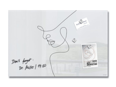 sigel Tableau magnétique en verre artverum Line Art