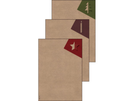 sigel Set de papier à motif de Noël 'Cut-out style', A4