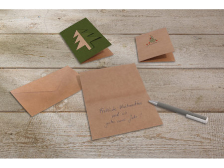 sigel Set de cartes de Noël 'Cut-out style', long (2/3 A4)