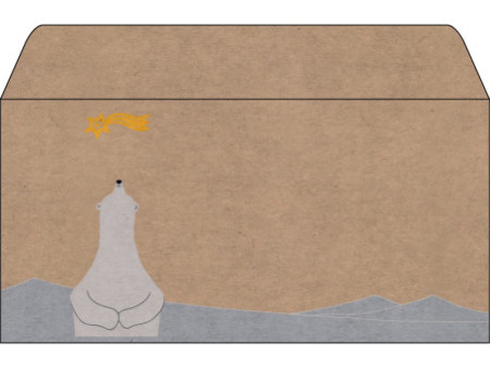 sigel Enveloppe de Noël 'Polar bear with shooting star',long