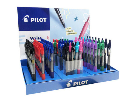 PILOT Stylo à encre gel G2 07, présentoir de 120