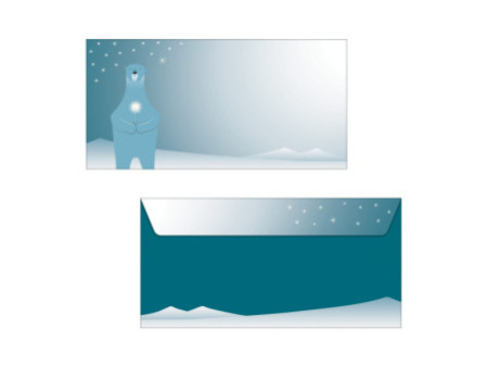 sigel Enveloppe à motif de Noël 'Polar Bear...', DL