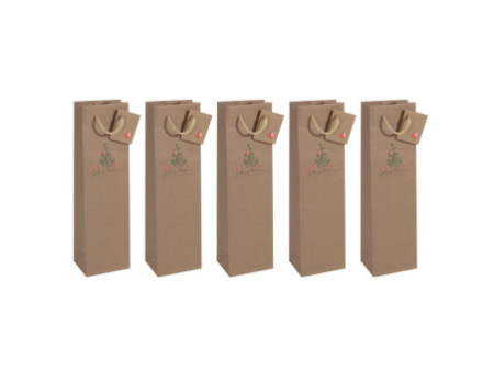 sigel Sac de Noël pour bouteille 'Christmas with apples'