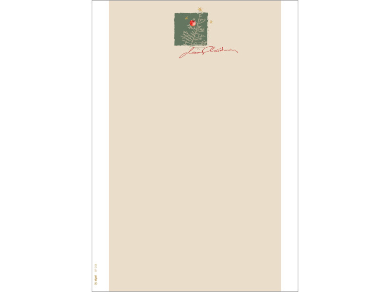sigel Papier à motif de Noël 'Christmas with apples, A4