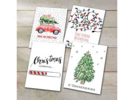 sigel Set de cartes postales de Noël 'Colourful Chrismas',A6