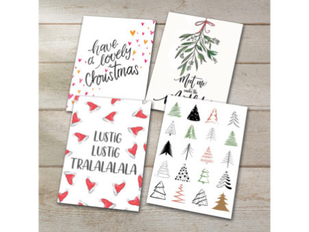 sigel Set de cartes postales de Noël 'Colourful Chrismas',A6