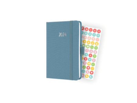 sigel Agenda de poche Jolie Feel 2026, textile, A6, bleu