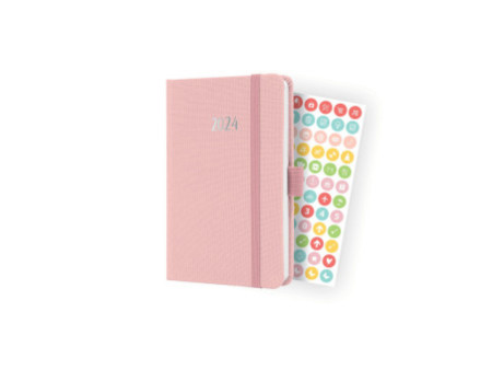 sigel Agenda de poche Jolie Feel 2026, textile, A6, rose