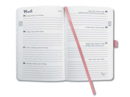 sigel Agenda de poche Jolie Feel 2026, textile, A6, rose