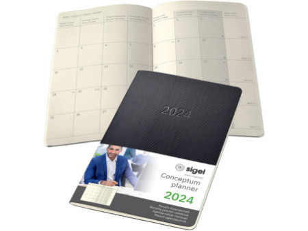 sigel Agenda de poche Conceptum 2026, env. A5, noir