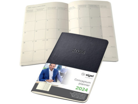 sigel Agenda de poche Conceptum 2026, env. A6, noir