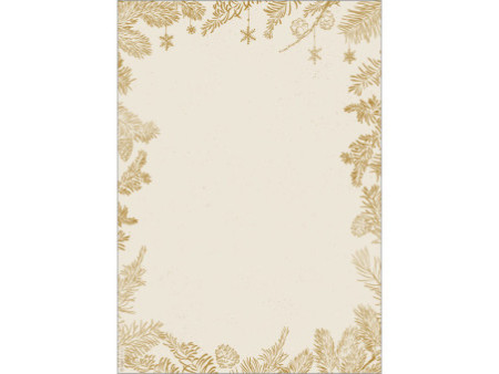 sigel Papier à motif de Noël 'Golden Christmas', A4