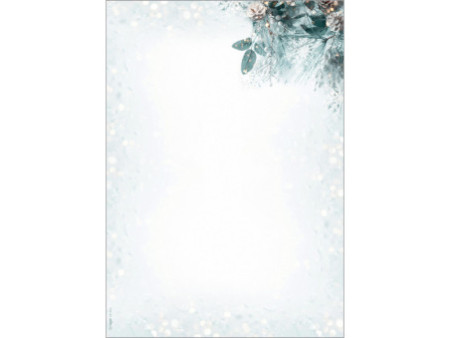 sigel Papier à motif de Noël 'Eucalyptus magic', A4