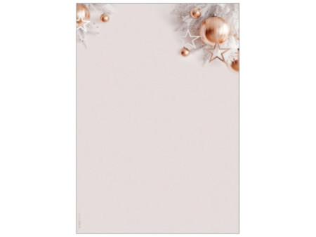 sigel Papier à motif de Noël 'Christmas in rose gold', A4
