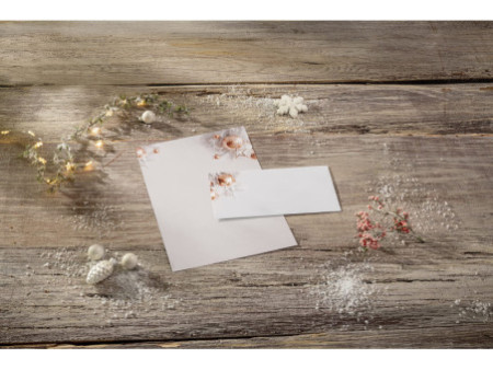 sigel Enveloppe à motif de Noël 'Christmas in rose gold'