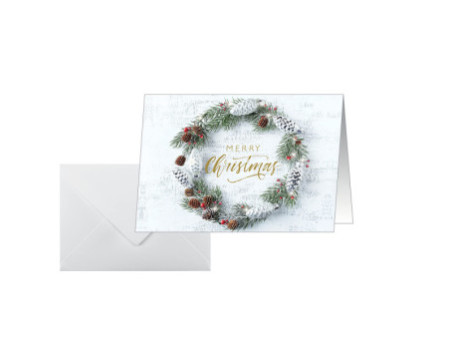 sigel Carte de Noël 'Christmas wreath', A6 paysage