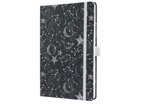 sigel Carnet de notes Jolie 'Cosmic Fantasy Black', A5