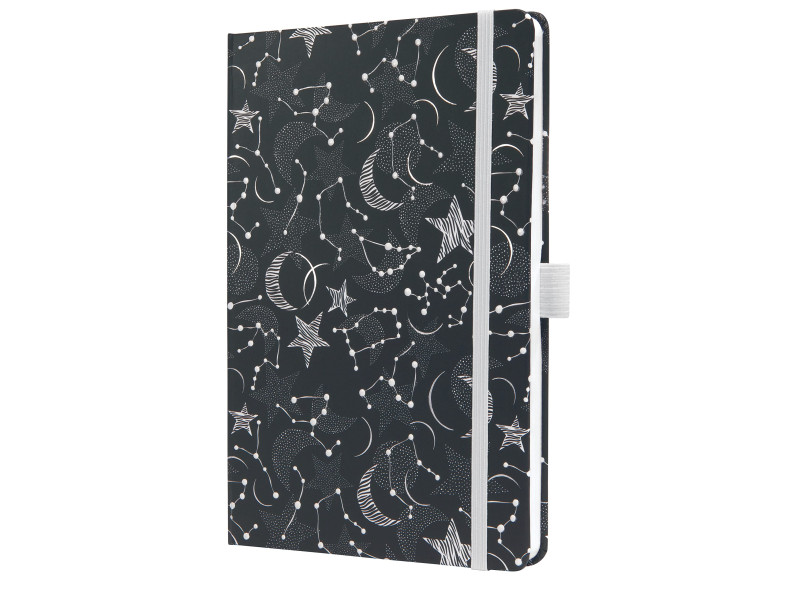 sigel Carnet de notes Jolie 'Cosmic Fantasy Black', A5