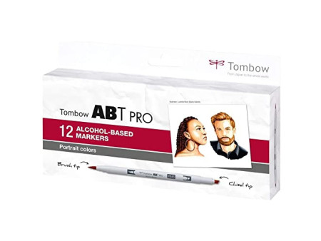 Tombow Marqueur ABT PRO, set de 12 Portrait Colors